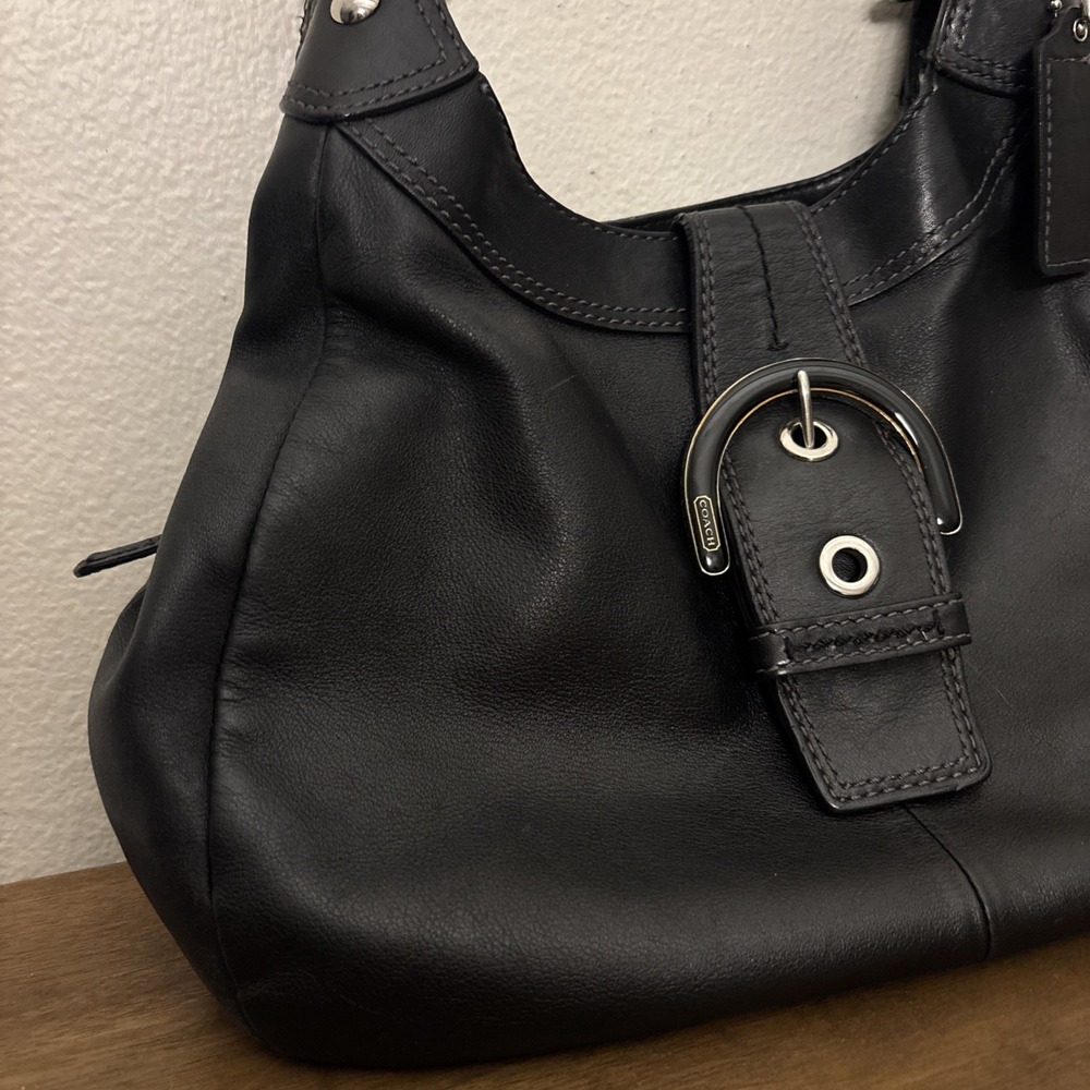 Coach SoHo Lynn Hobo Shoulder Bag Black Leather Purse Y2K D1126-F17219 READ DESC - Picture 3 of 12